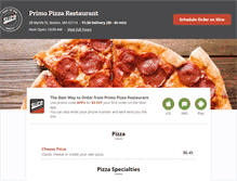 Tablet Screenshot of primopizzaboston.com